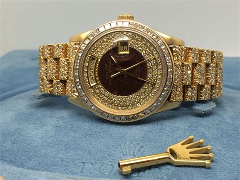 diamond encrusted rolex day date|rolex day date 40mm price.